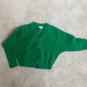 & Other Stories V-Neck Cardigan Emerald Green Size Small